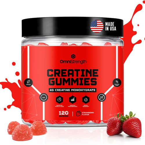 Creatine Monohydrate Gummies – Strawberry (120 Count)