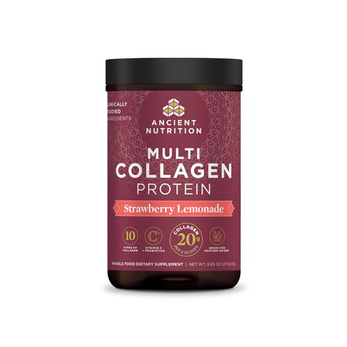 Ancient Nutrition Multi Collagen Protein Powder – Strawberry Lemonade (24 Servings) - Strawberry Lemonade - JHW