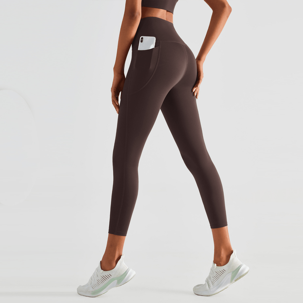 CurveBoost Fitness Leggings - Coffee - JHW