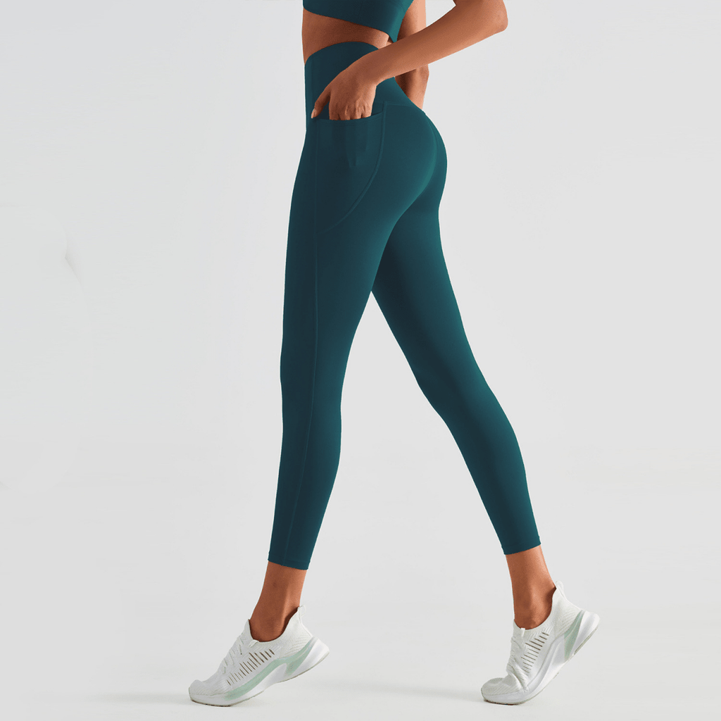 CurveBoost Fitness Leggings - Green - JHW
