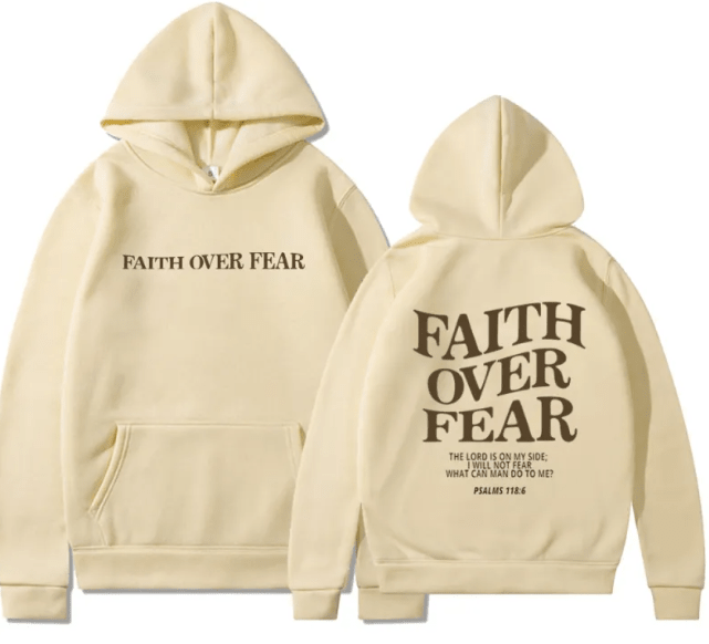 Faith Strong Hoodie - Apricot - JHW