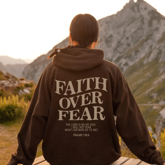 Faith Strong Hoodie - Brown - JHW
