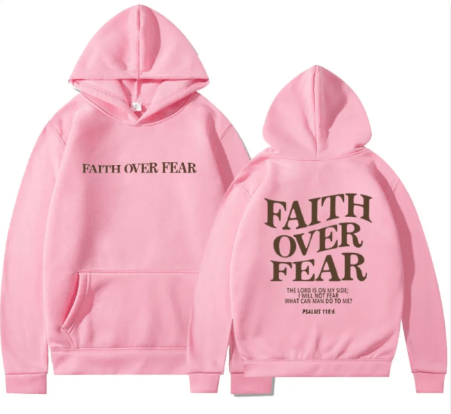 Faith Strong Hoodie - Pink - JHW