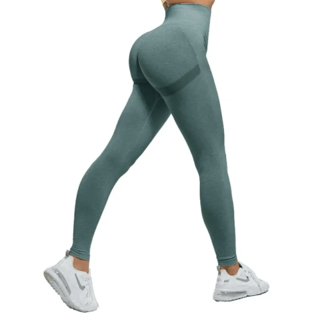 High - Performance Women's Workout Compression Leggings - Dark Green - JHW
