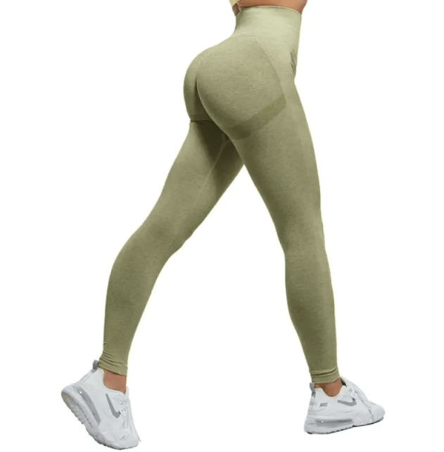 High - Performance Women's Workout Compression Leggings - Grass Green - JHW