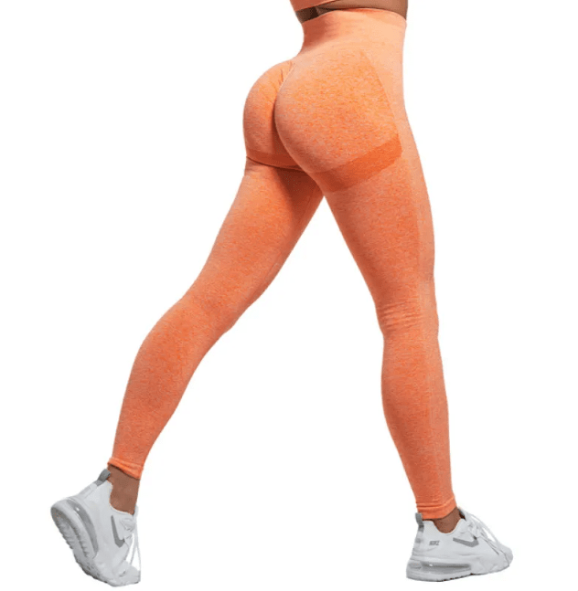High - Performance Women's Workout Compression Leggings - Orange - JHW