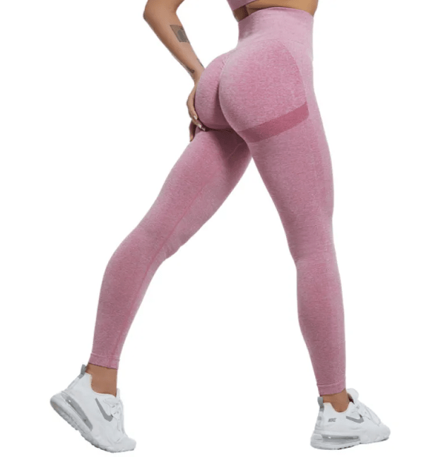 High - Performance Women's Workout Compression Leggings - Pink - JHW