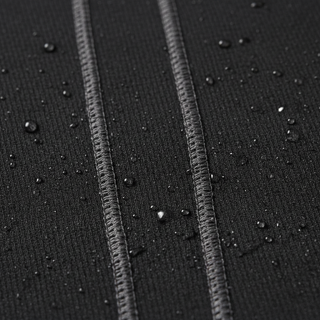 Close-up of squat-proof legging fabric texture
