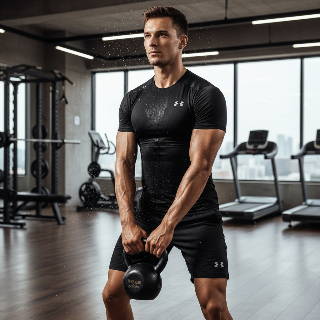 Men's Fitness T-Shirt in Action