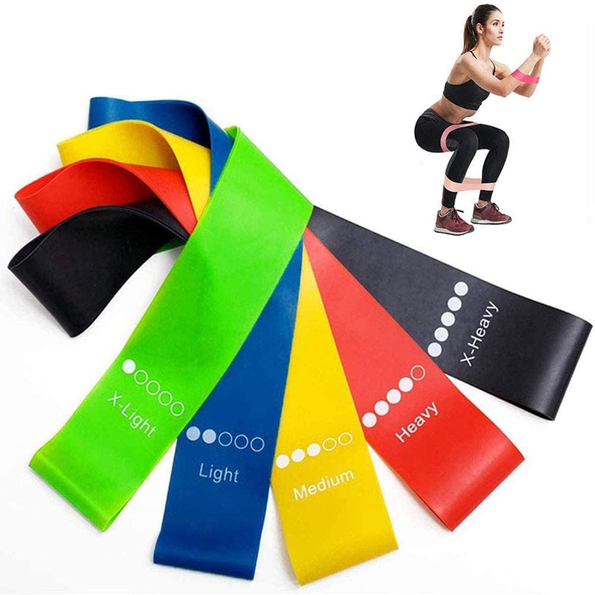 Resistance Exercise Bands 5pcs - JHW