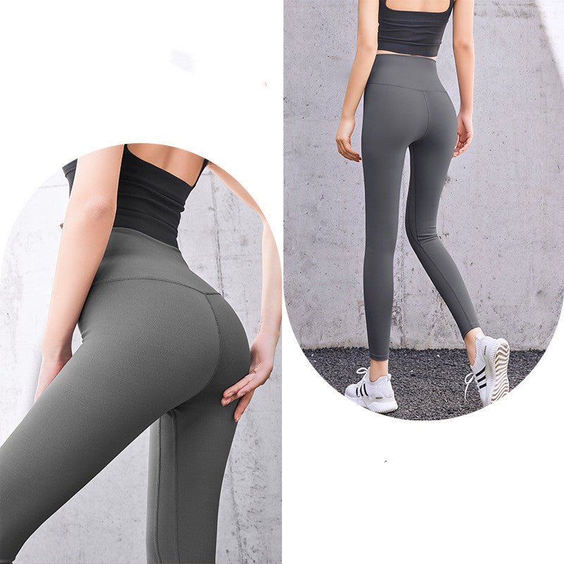 Women's Peach Yoga Leggings for Workout - Grey - JHW